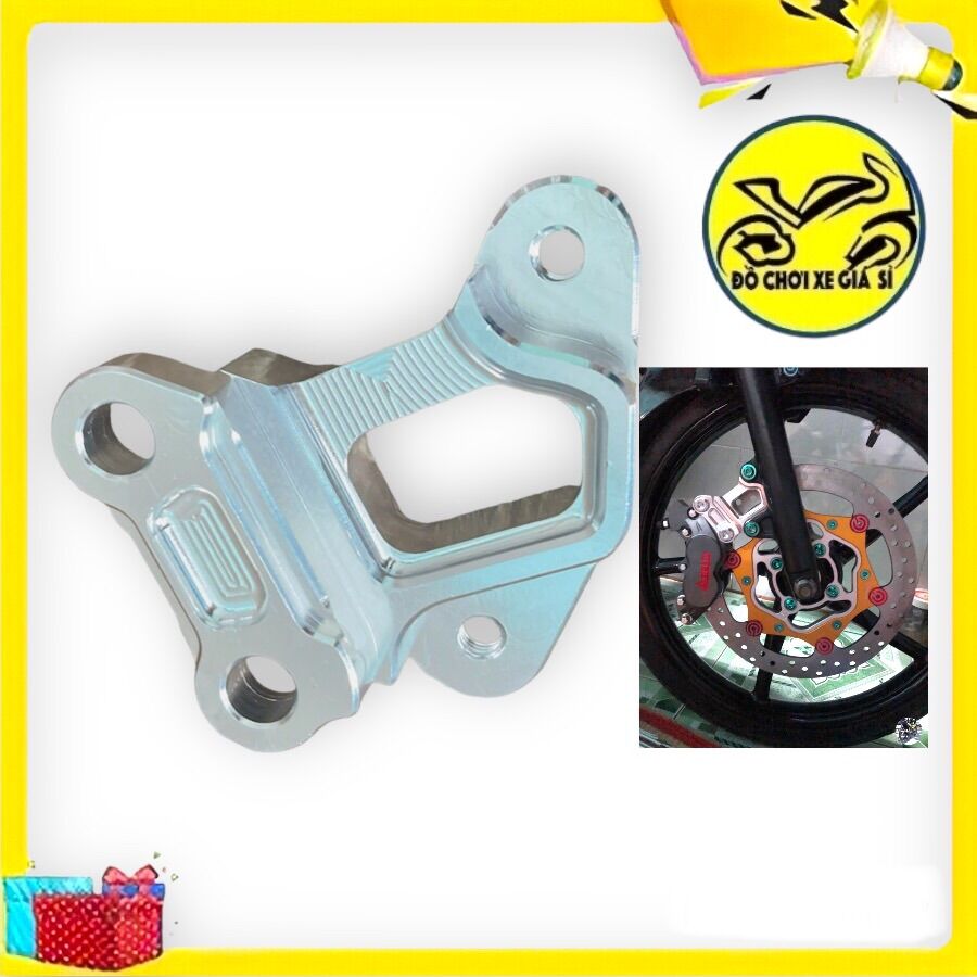 Pát trước raider / satria heo adelin 4 pis size đĩa 260mm, cnc nguyên khối