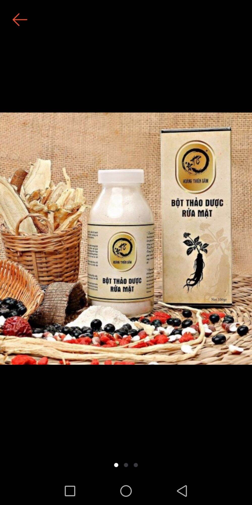 Bột rửa mặt thảo dược Hoàng Thiên Sâm