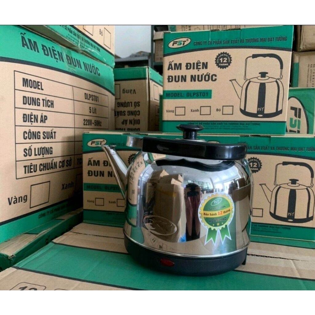[ FREE SHIP ] ẤM ĐUN NƯỚC SIÊU TỐC 5 LÍT ĐẠT TƯỜNG CÓ CÒI BÁO