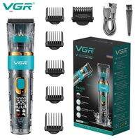 VGR | Tông Đơ Cắt Tóc Chuyên Nghiệp VGR Cho Nam Điện Máy Cắt Râu Chống Nước Có Thể Điều Chỉnh 3 Tốc Độ Động Cơ Có Thể Sạc Lại Với 5+ Cài Đặt Độ Dài