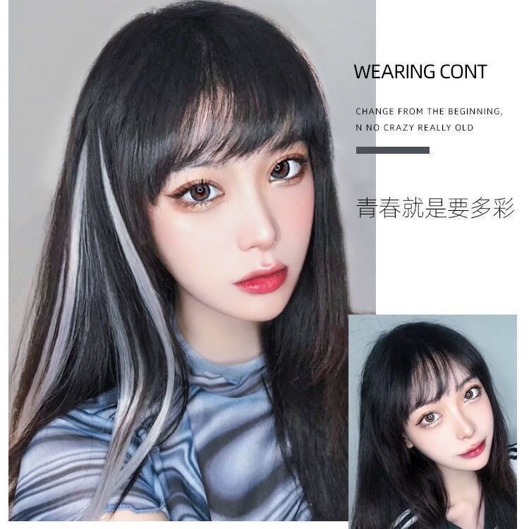 Tóc giả kẹp Highlight nhiều màu cá tính cho nữ