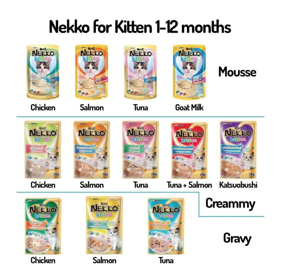 [HCM]Thức ăn Pate Nekko cho mèo gói 70gam