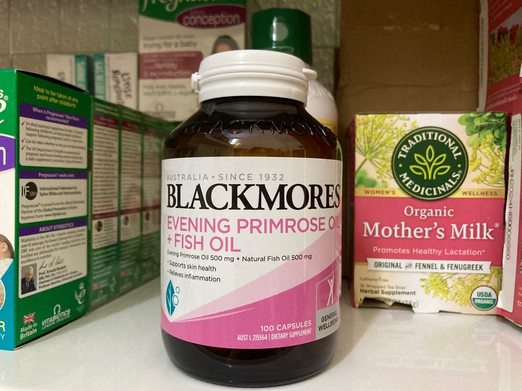 Vien Uống Hoa Anh Thảo Fish Oil Blackmores Lọ Thuỷ Tinh 100 Vien Vitamin Tổng Hợp Hoithuoc Com