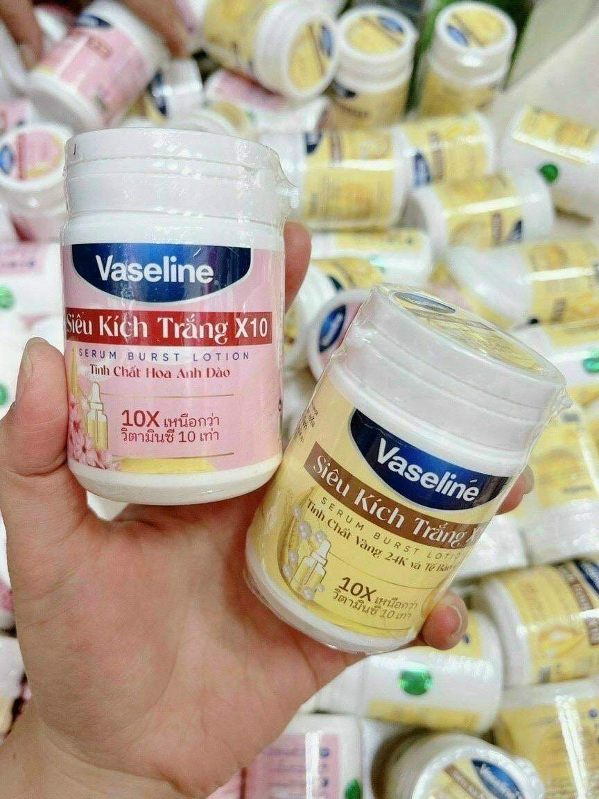Kem kích trắng da Vaseline ngày và đêm