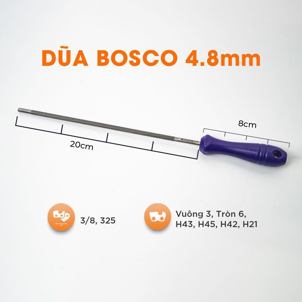 (1 vỉ 3 cái) dũa cưa xích stihl ,oregon (hàng tốt)