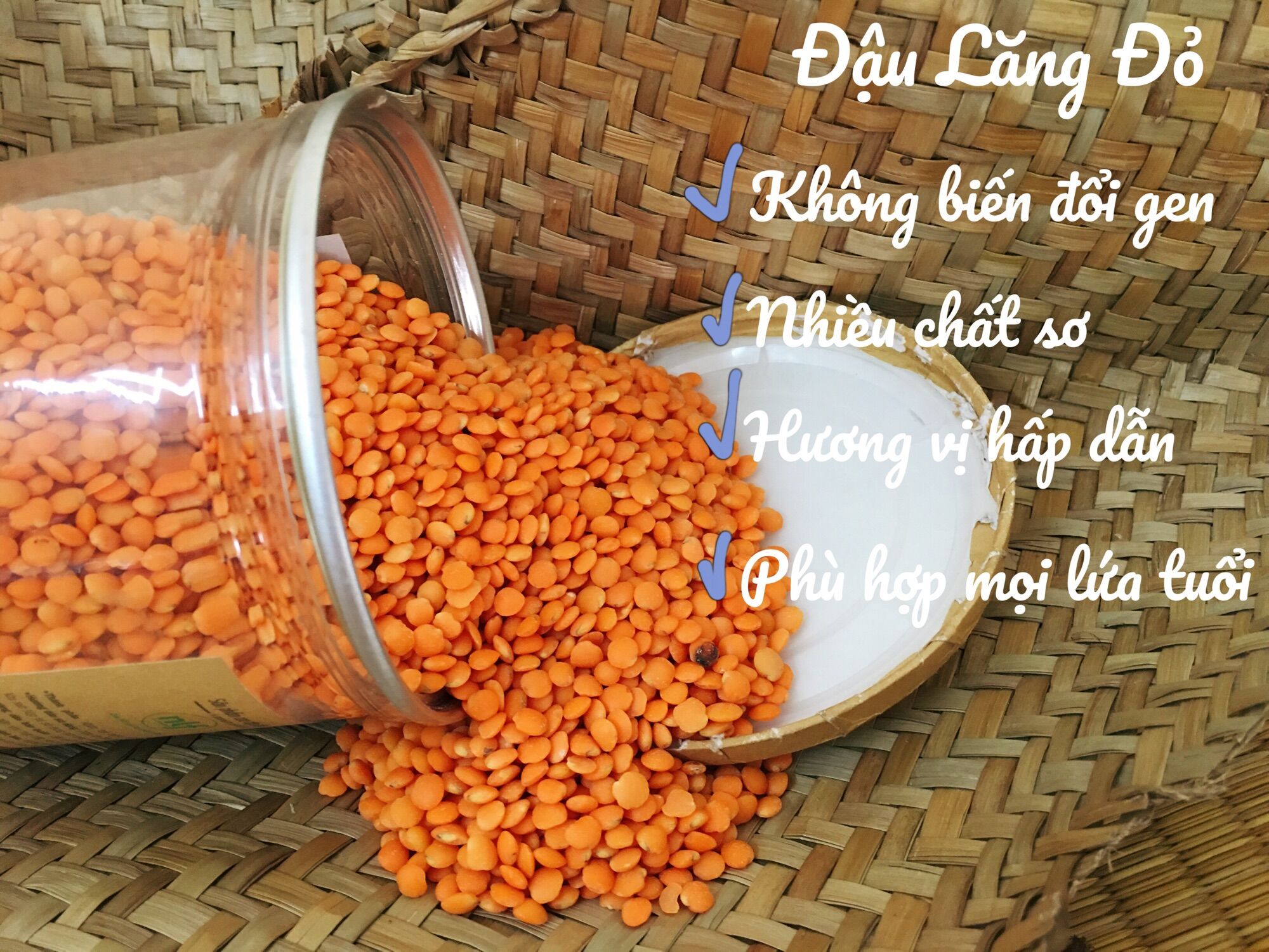 500G Đậu Lăng Đỏ nhập khẩu không biến đổi gen làm sữa hạt đồ/ ăn dặm cho bé