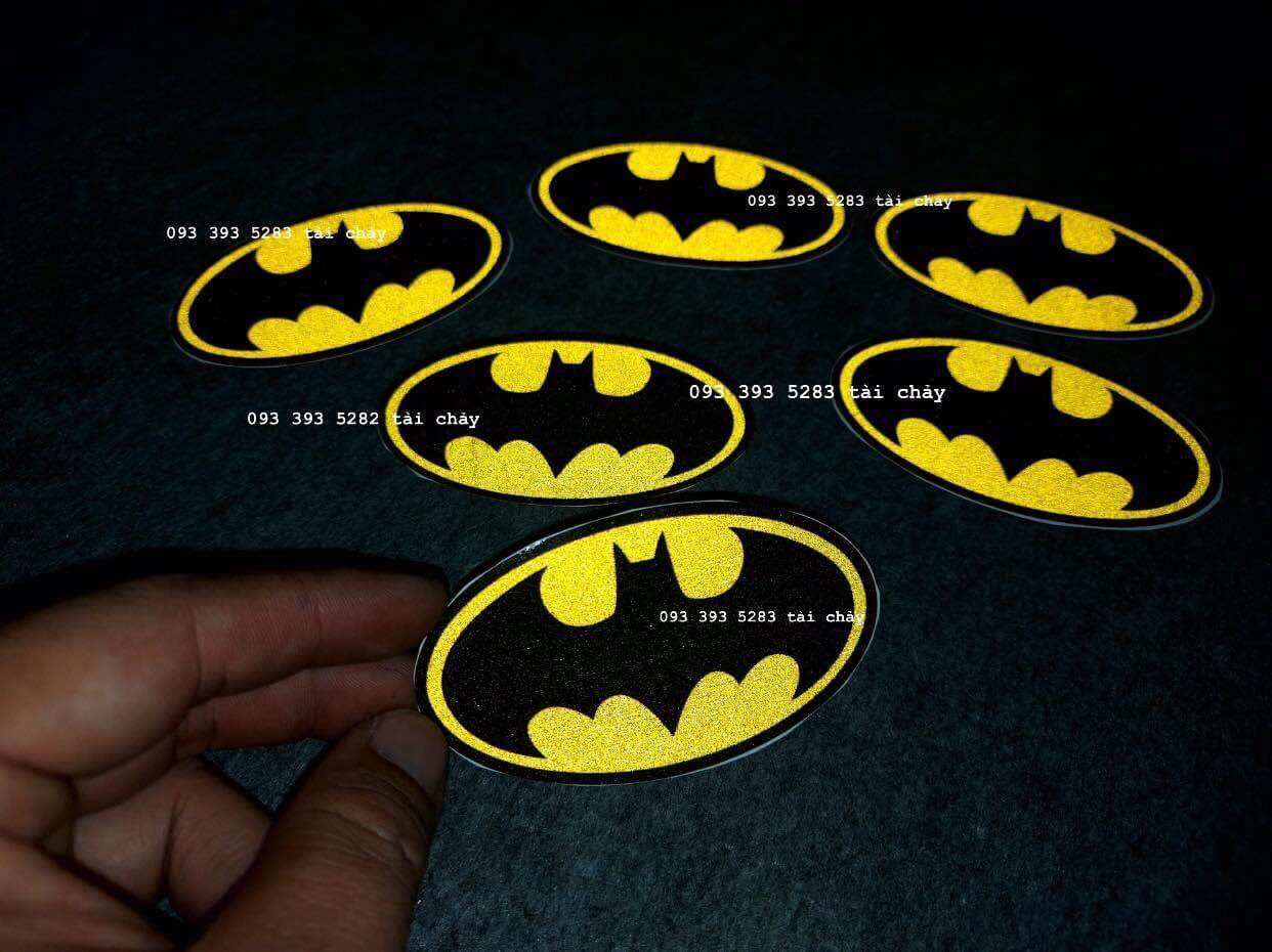 [ 1 MIẾNG ] TEM BATMAN PHẢN QUANG DÁN TRANG TRÍ XE