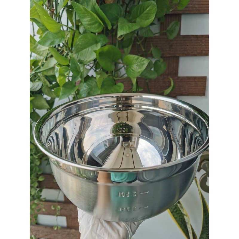 [HCM]Tô trộn inox dày không gĩ 28 cm