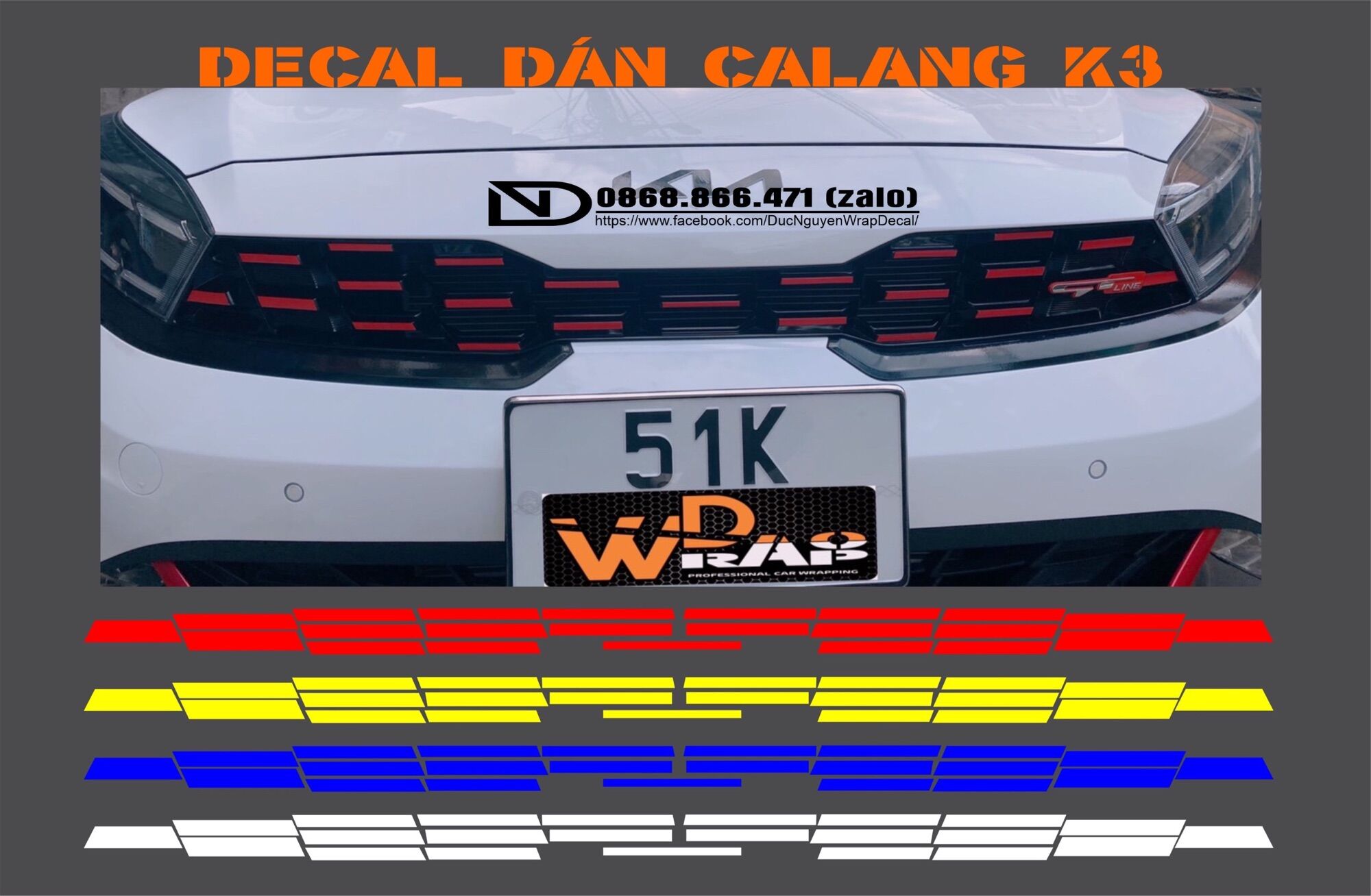 Decal dán calang K3 mới