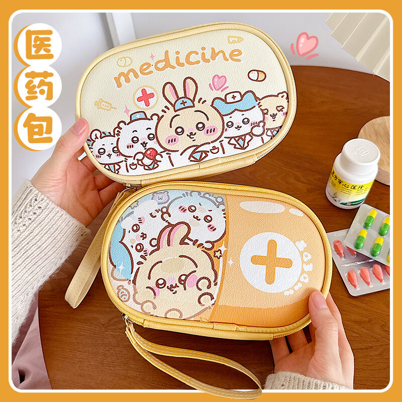 Portable Travel Medicine Storage Bag Cute Cartoon Emergency First Aid Kit Personal Hygiene Dormitory Student Carry-On Bag Giá 106,000 Đồng*Miễn phí vận chuyển