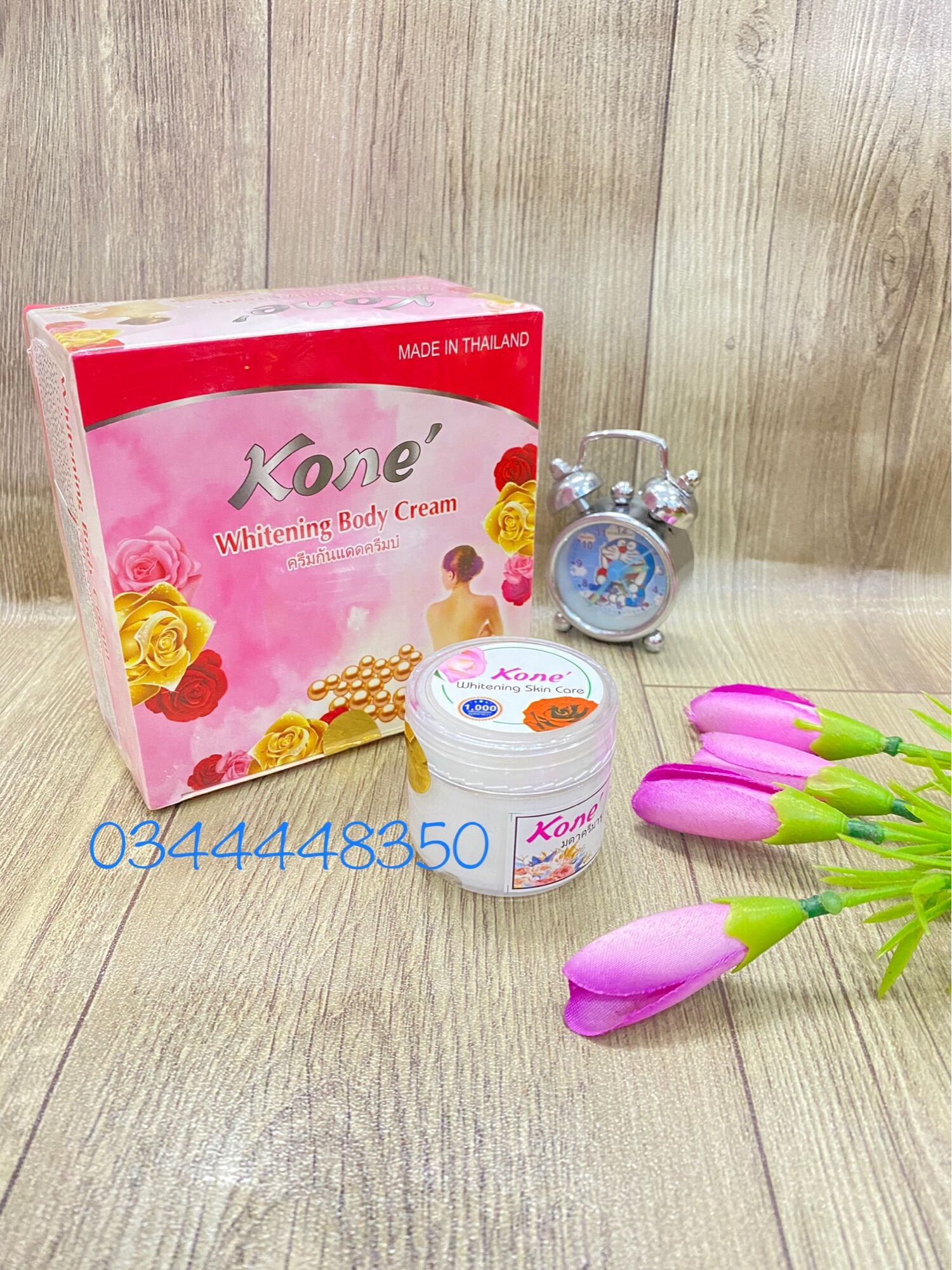 Combo kem body Kone hồng + kích trắng Kone Chính hãng