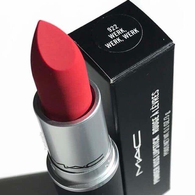 Son Mac 922 Werk Werk Werk Powder Kiss Lipstick Sắc Đỏ Lạnh Ở ĐÂy Shop ChỈ BÁn HÀng Authentic
