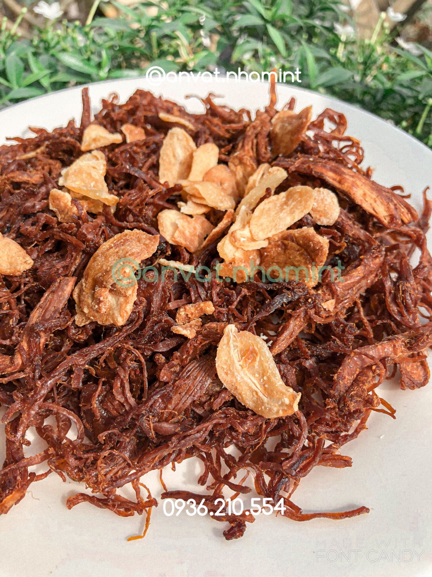 [500gr] Khô heo cháy tỏi - sợi nhỏ (ảnh thật)