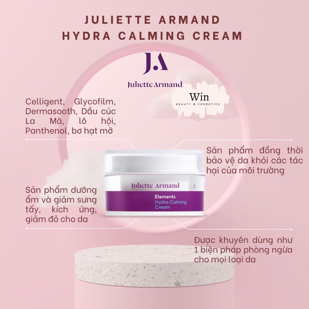 Kem dưỡng Juliette Armand Hydra Calming Cream phục hồi làm dịu cho da nhạy cảm