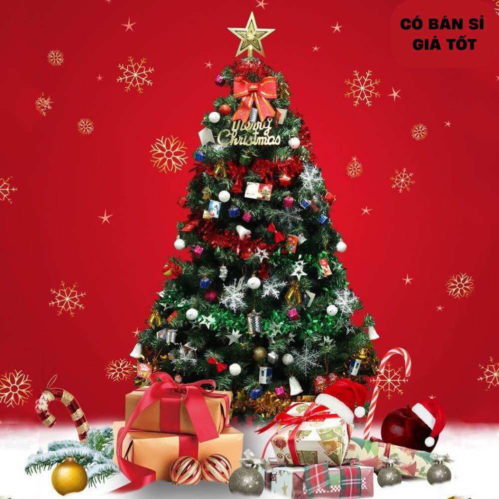 Cây thông noel 1m6 kèm bộ phụ kiện trang trí