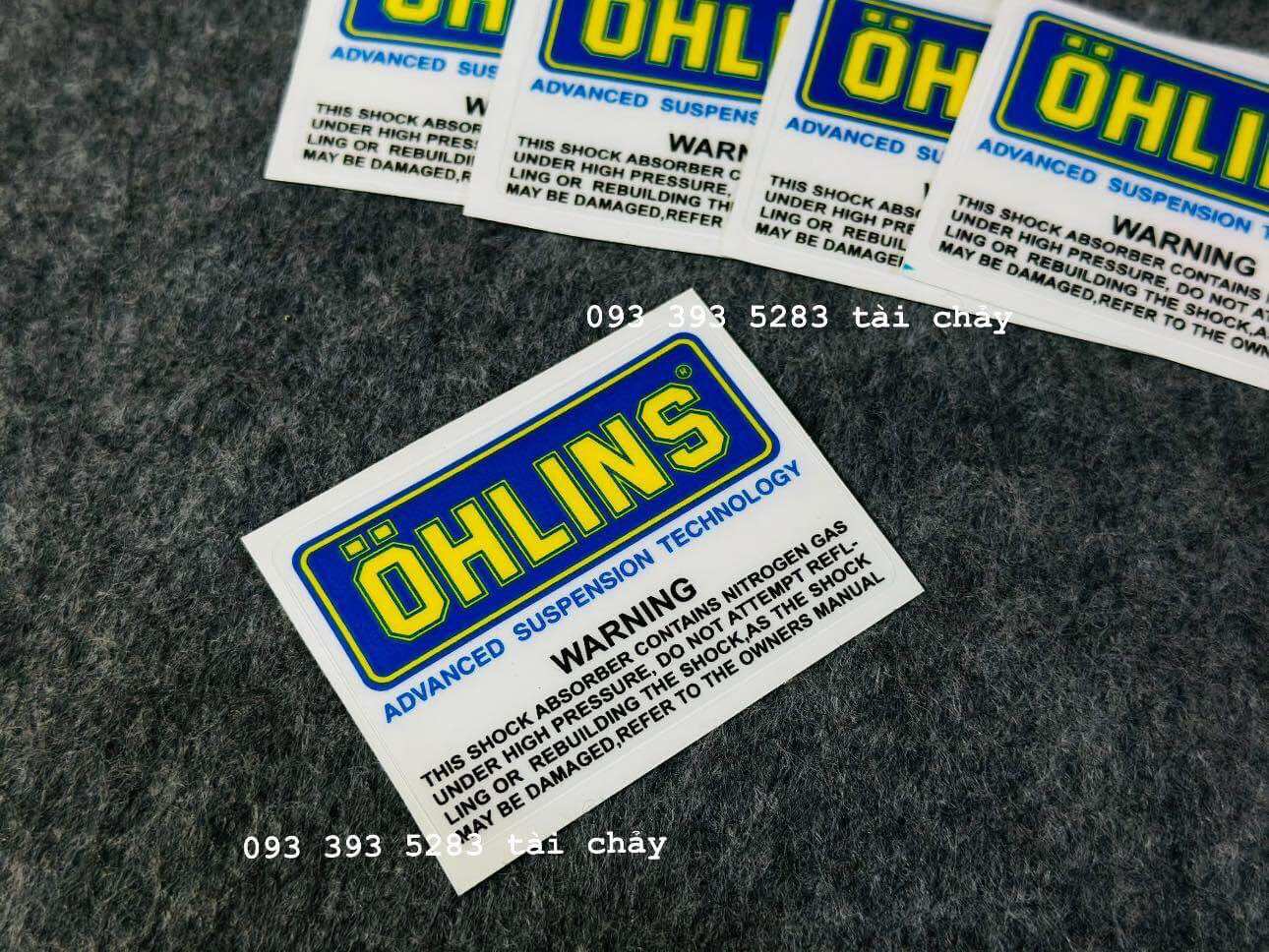 [ 1 BỘ 2 MIẾNG ] TEM OHLINS TRONG SUỐT DÁN BÌNH DẦU VÀ NHIỀU VI TRÍ KHÁC
