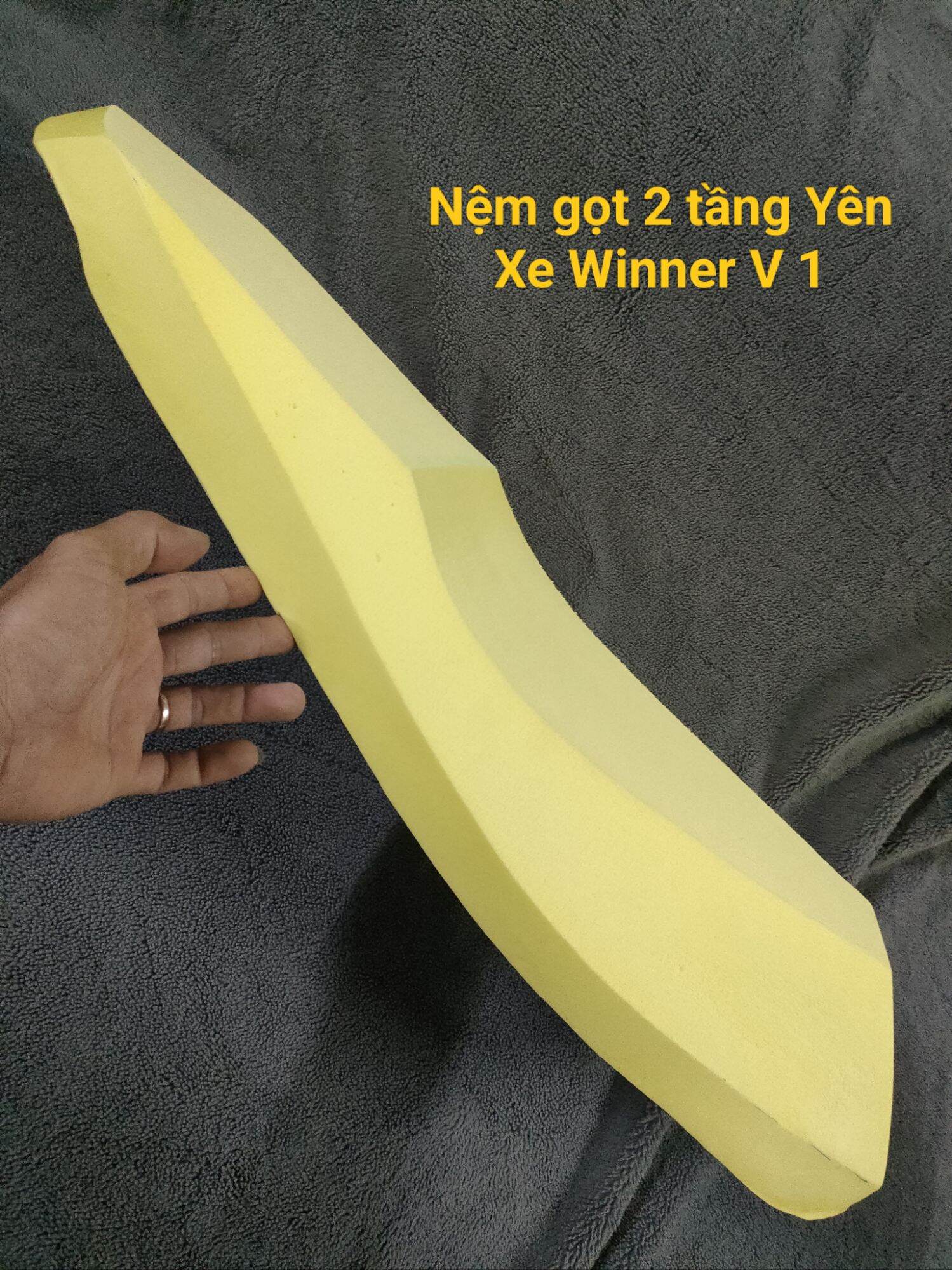 Combo nệm Yên Xe Winner V1 gọt cạnh góc sắc sảo và da yên loại tốt