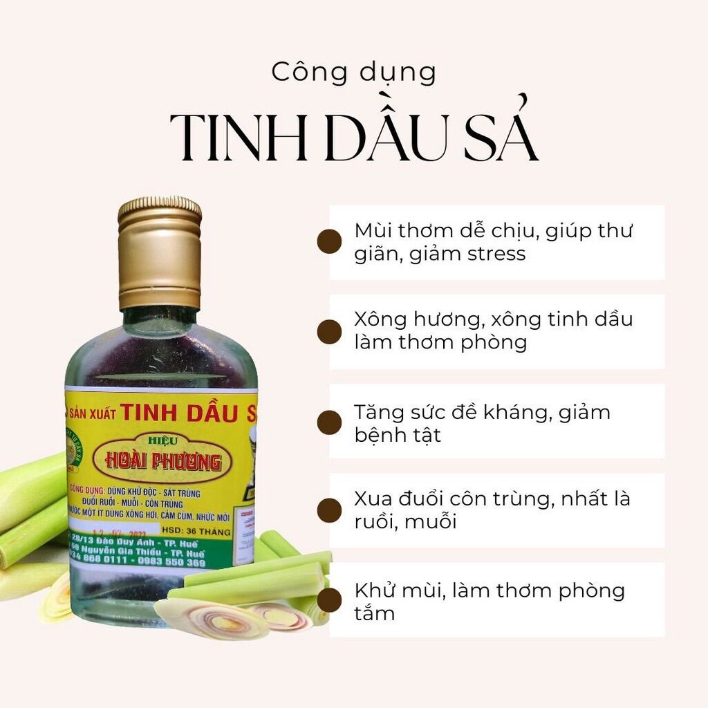 Tinh dầu SẢ Nguyên Chất Hoài Phương 100ml