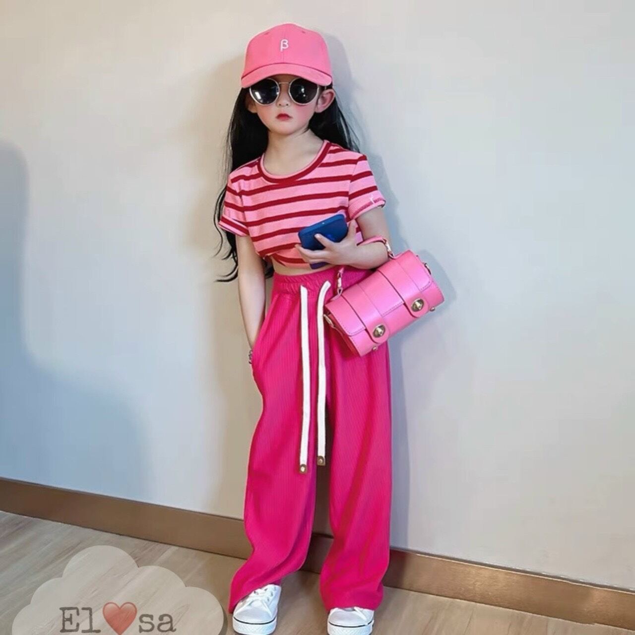 Sét áo len kèm quần xuông sành điệu bé gái
