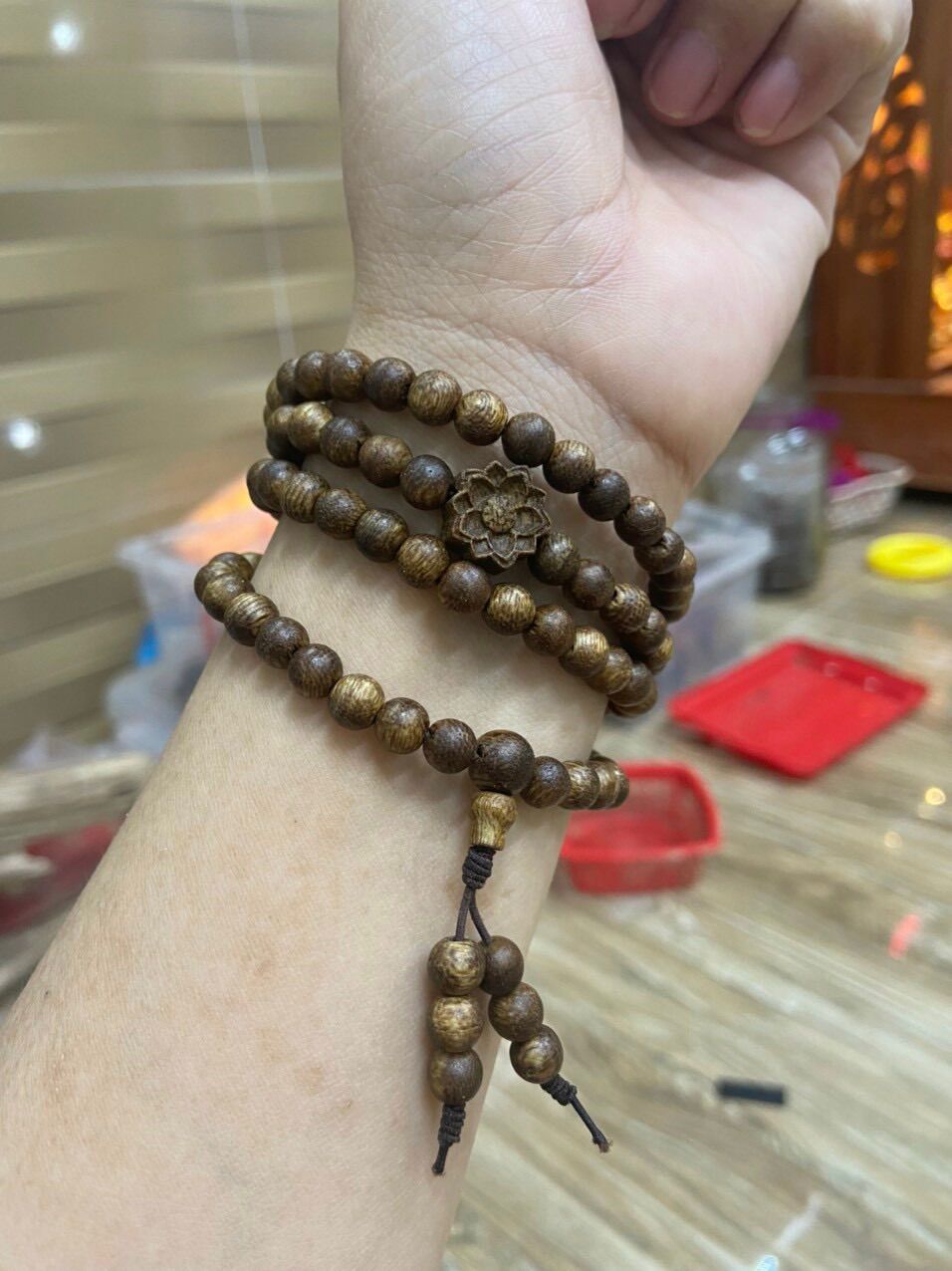 Chuỗi trầm tóc mix sen
