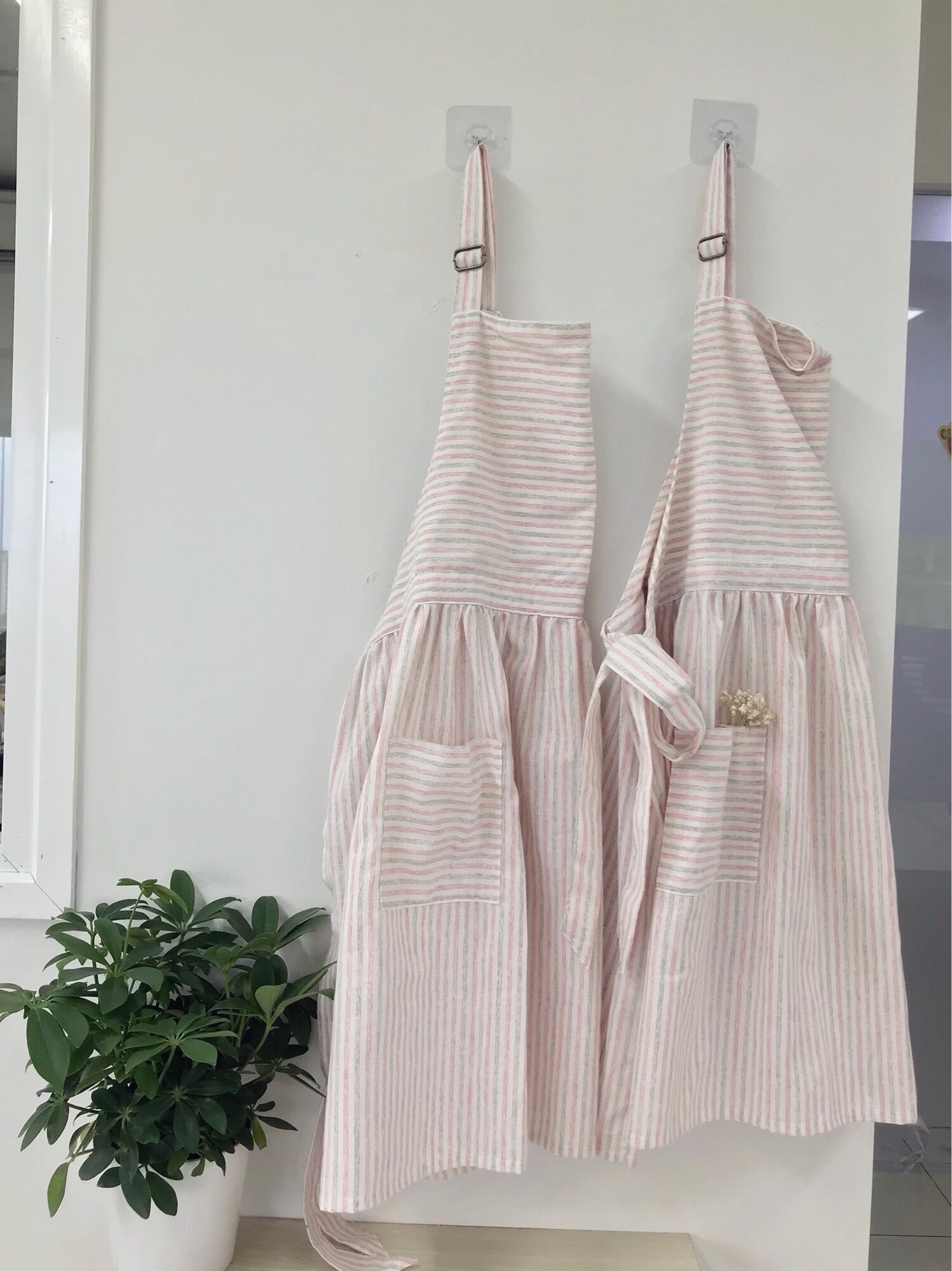 [Tạp Dề Handmade - Số lượng có hạn] Tạp dề 2 lớp, vải linen bột dày dặn.