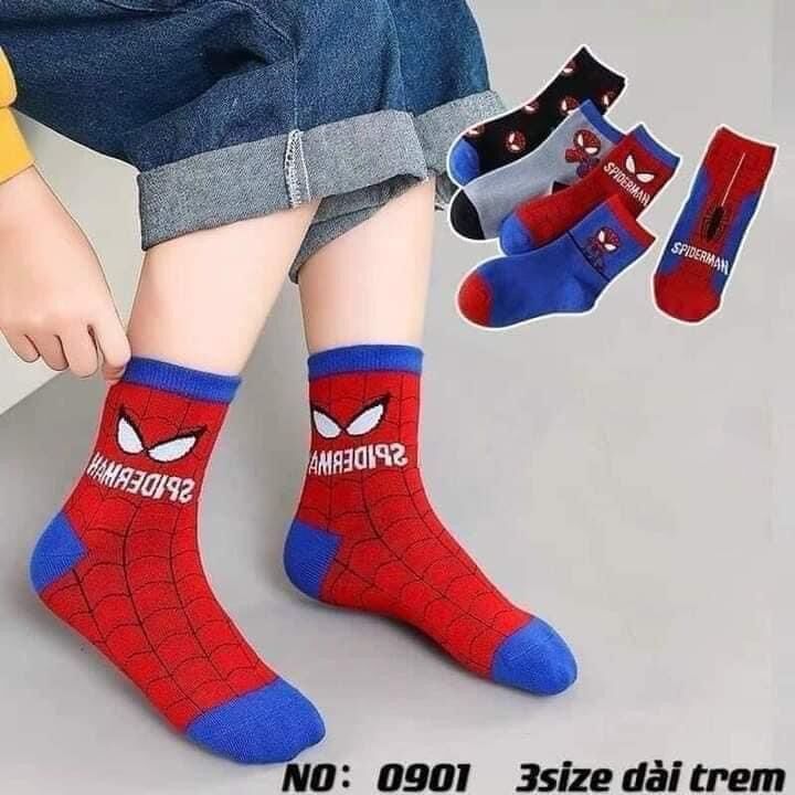 Combo 5 đôi tất siêu nhân cổ cao cho bé