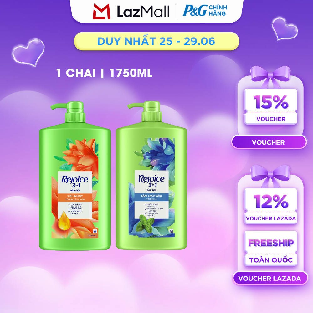 Dầu Gội REJOICE Siêu Mềm Mượt Siêu Mềm Mượt Chai 1750ML