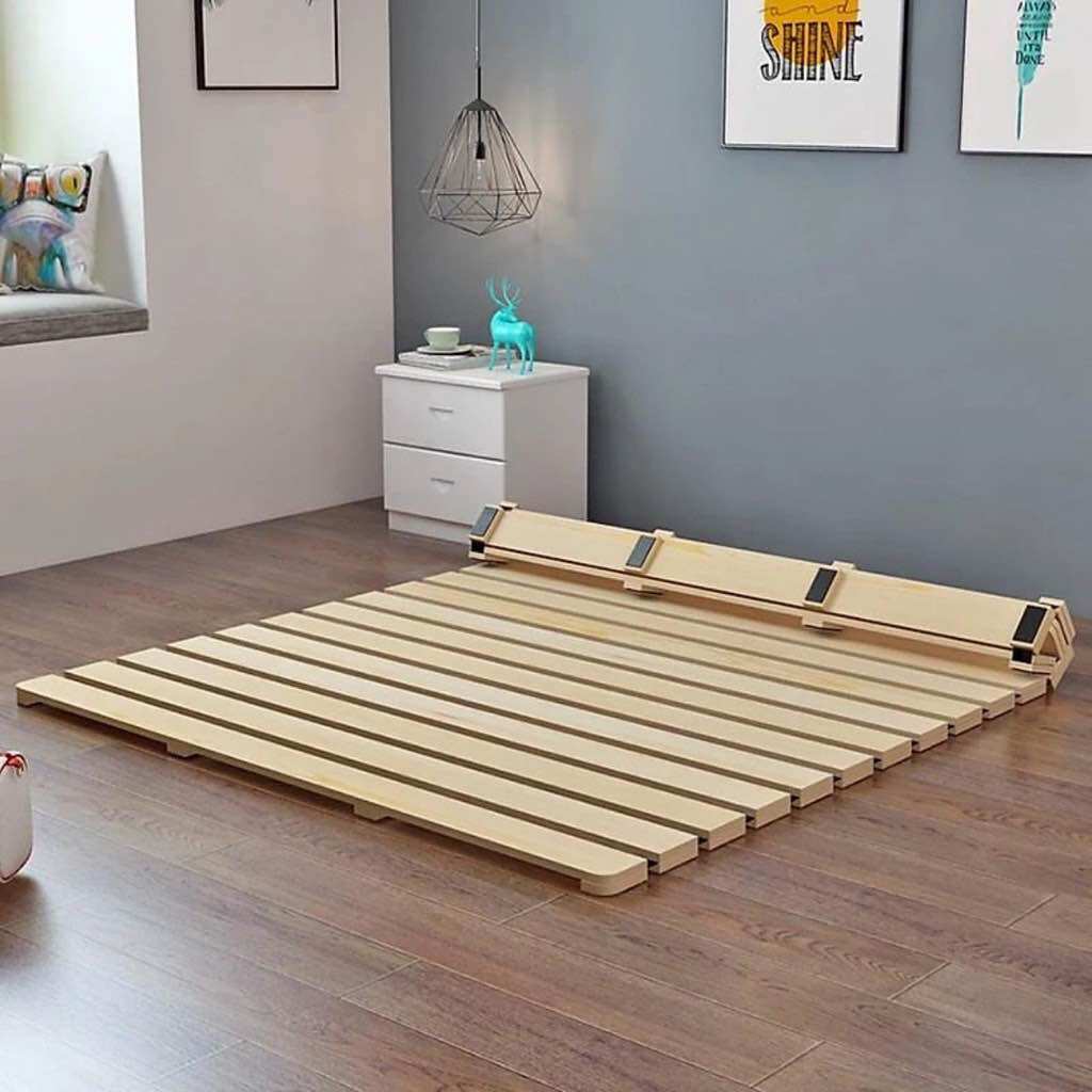 Giường cuộn trải sàn thông minh, giường pallet cuộn, giường ngủ piollex
