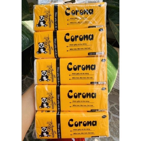 Khăn giấy lụa rút gấu trúc 500tờ/3lớp