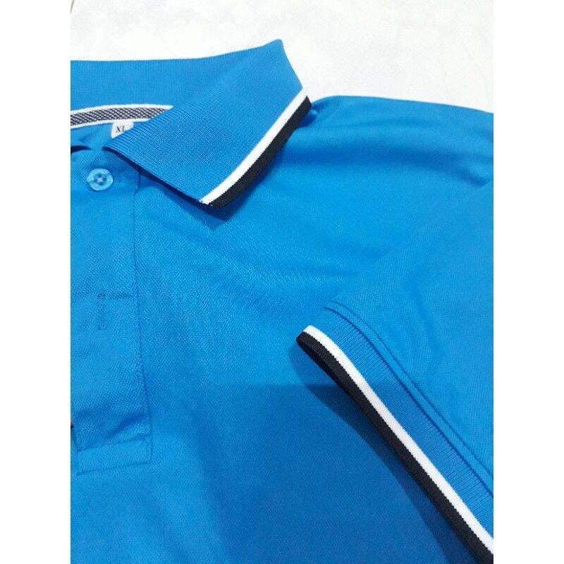 áo thun suông poly 2 sọc