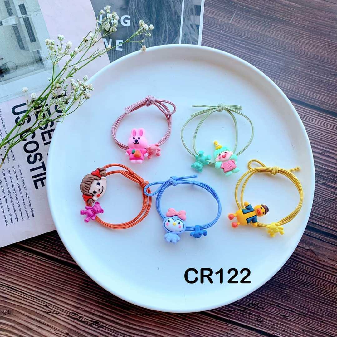 Dây cột tóc gắn charm phong cách hàn quốc
