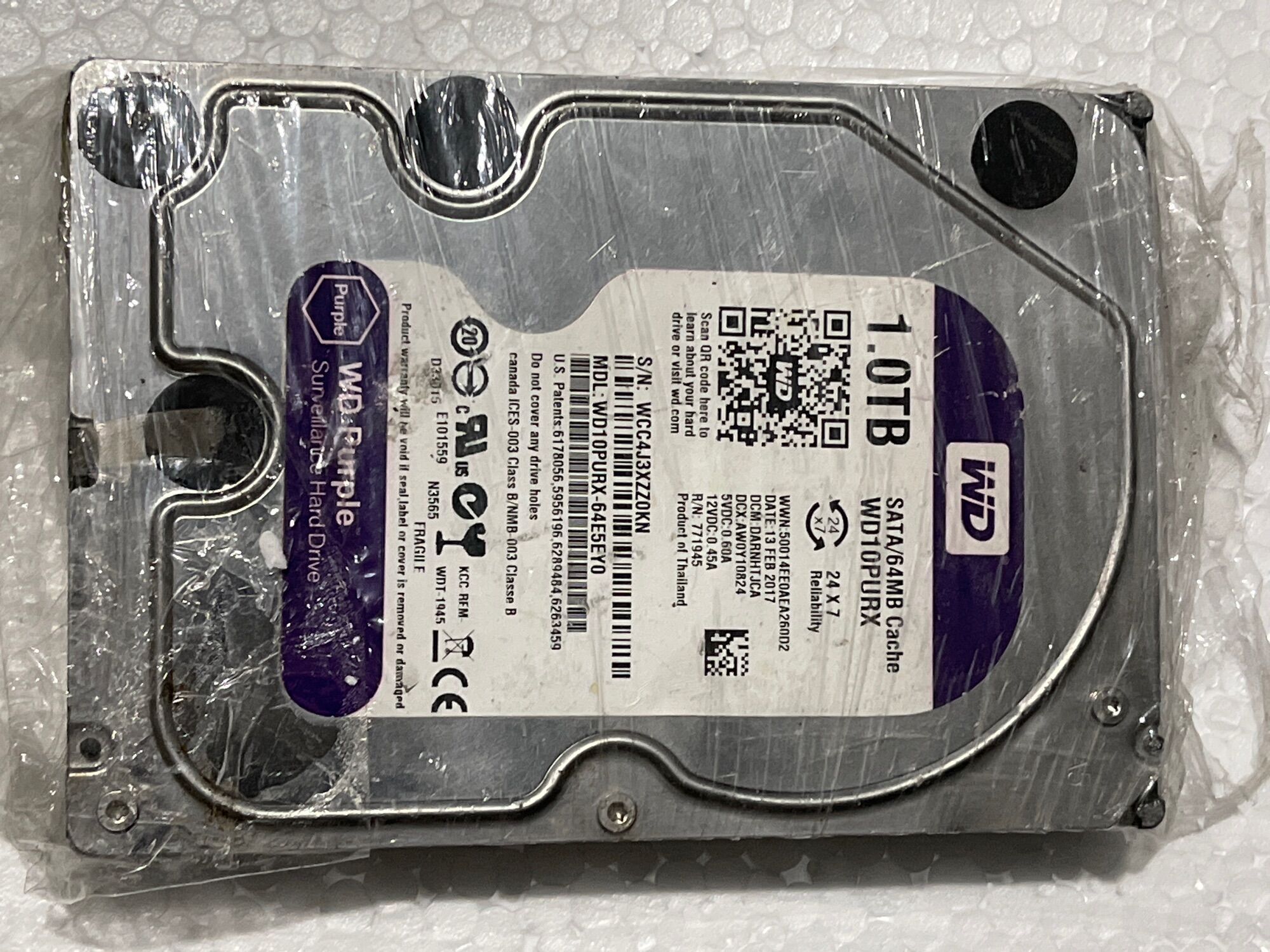 Ổ cứng HDD SATA 1TB ST3100033ASAS 1000.2 GB, dung lượng 1TB, tốc độ quay 7200 RPM, dung lượng bộ nhớ đệm 48MB, giao diện SATA/300, hỗ trợ ATA-6, nhiệt độ hoạt động 36°C, trạng thái cảnh báo.