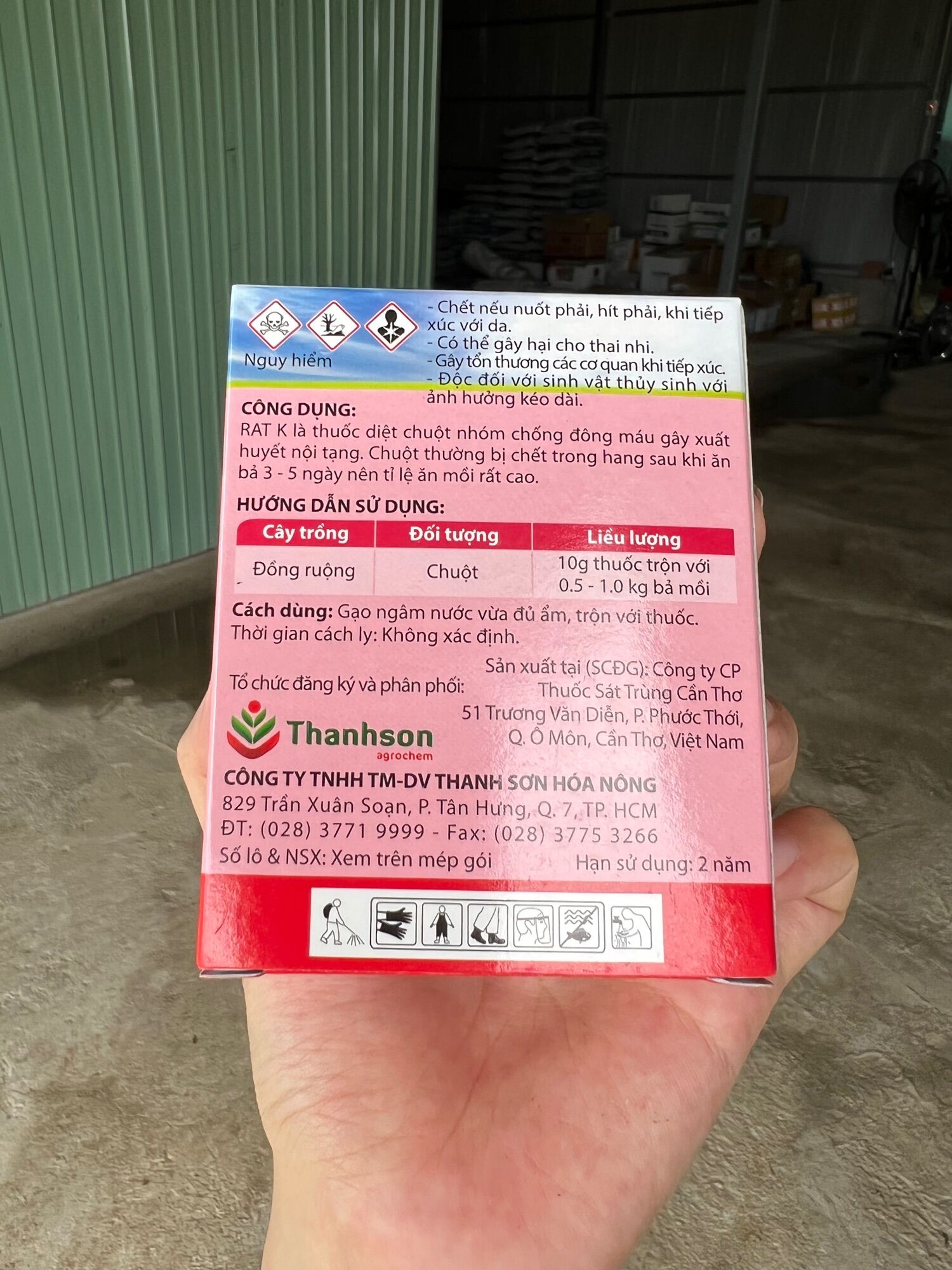 Thuốc trừ chuột RAT K 2% DP 10g - Thanh Sơn