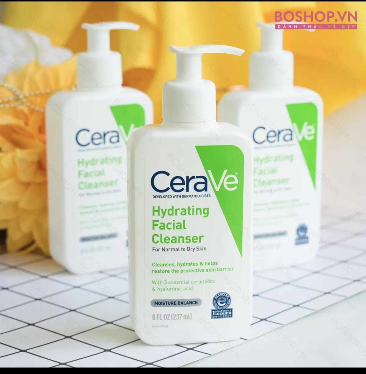 Sữa Rửa Mặt Cerave Hydrating Facial Cleanser dành cho da KHÔ 236-473ml