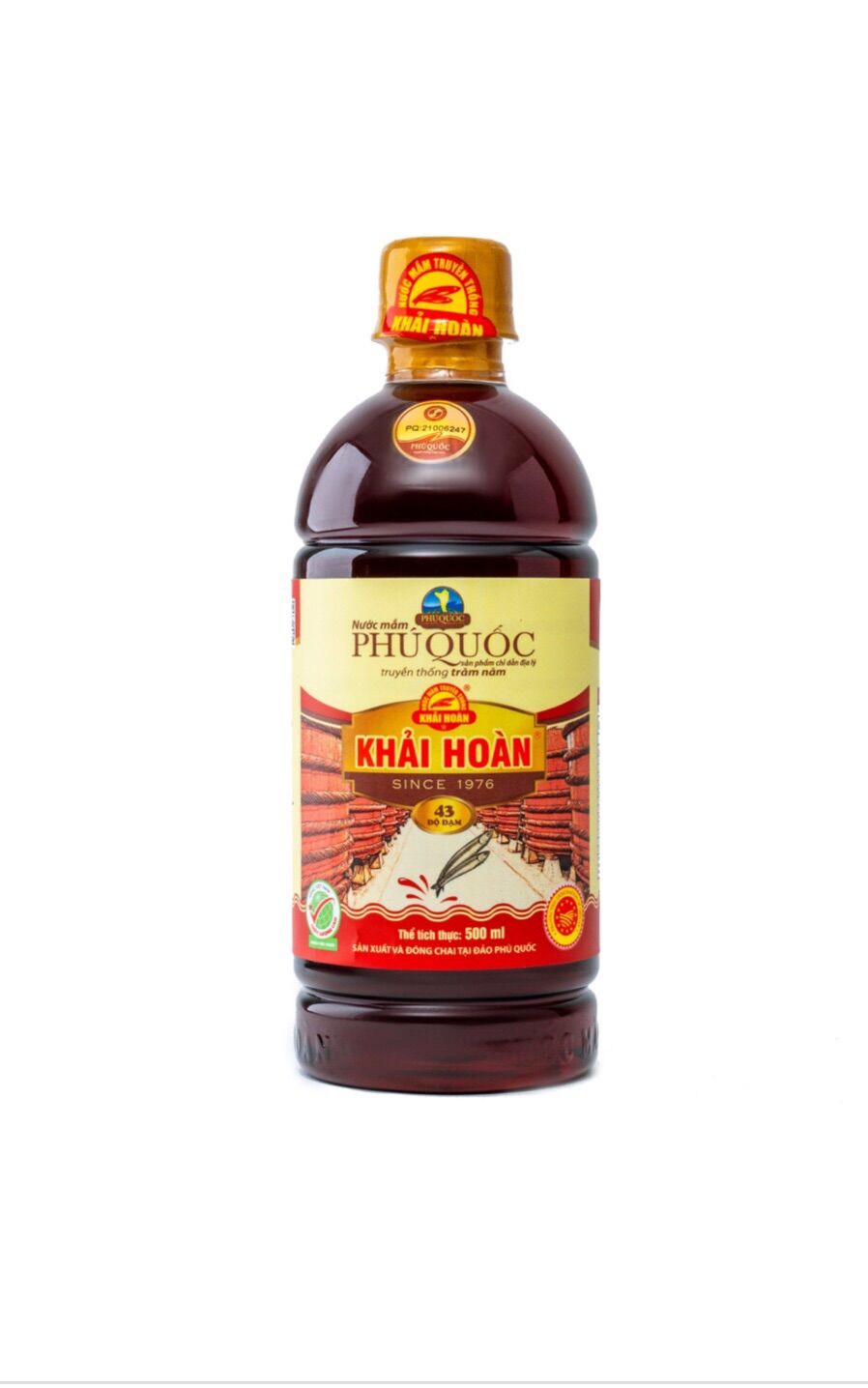 Nước mắm Phú Quốc Khải Hoàn 43 độ đạm ( Chai 500ml)