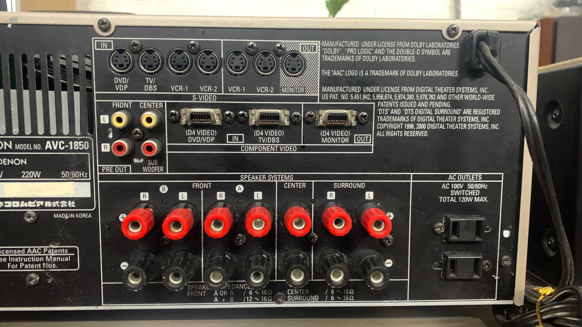 Amply Denon AVC-1850