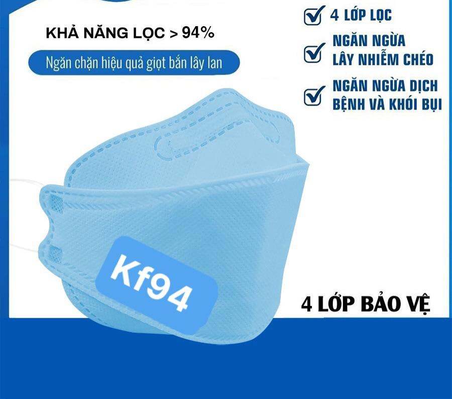Combo 3 món: 50 cái khẩu trang kf94, 1 hũ xã vải, 1 bịch 6 cuộn giấy