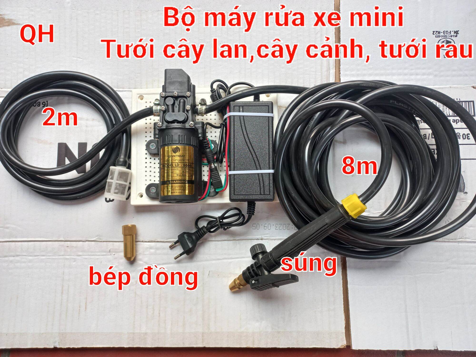 máy rửa xe mini - bộ máy bơm rửa xe tăng áp lực nước mini - máy rửa xe 12v - bộ máy rửa xe - máy rửa xe