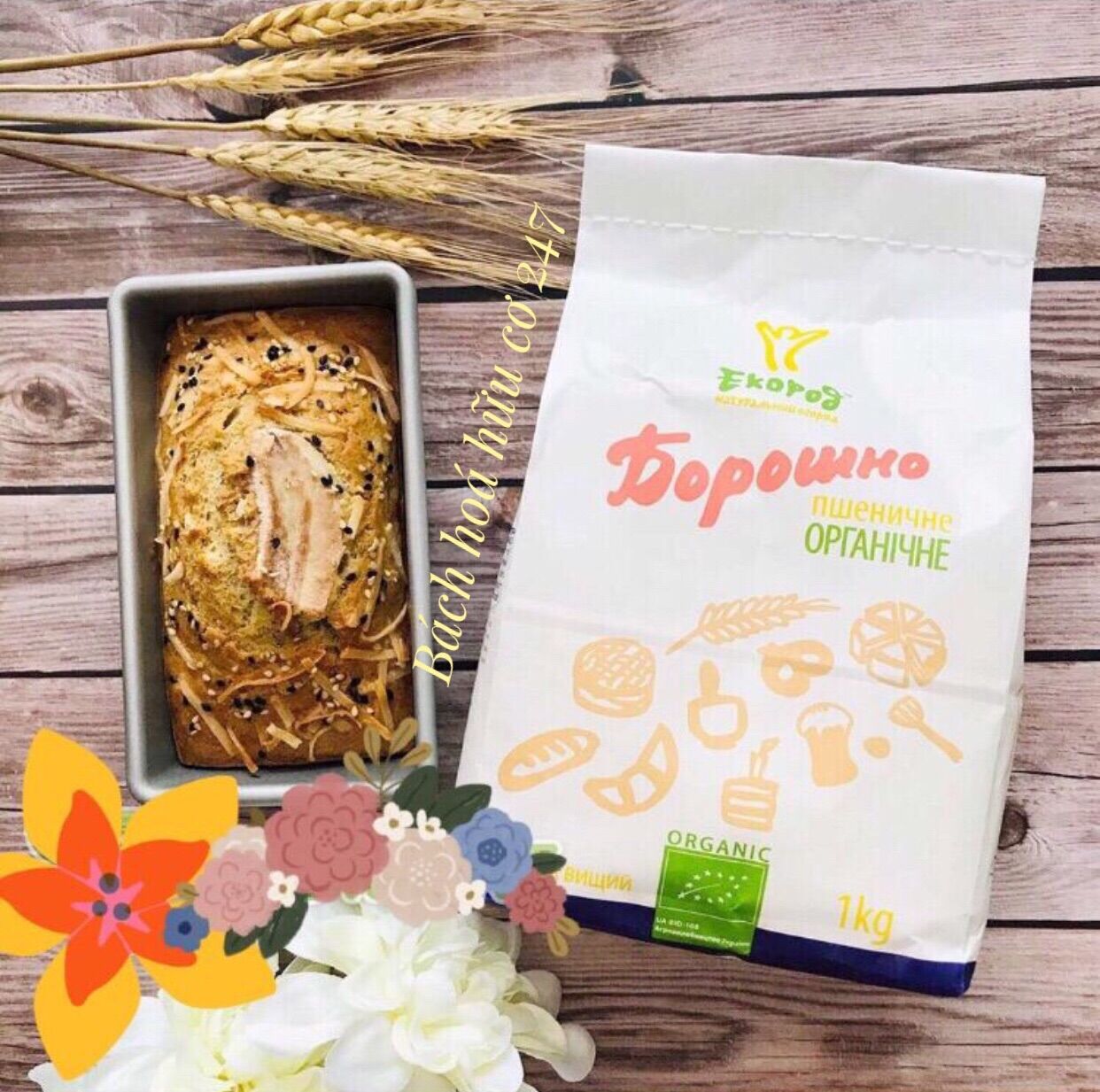 Bột mì đa dụng hữu cơ ukaraina 1kg - date 7/2023
