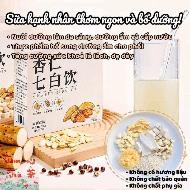 🥛Sữa bột hạnh nhân 7 vị - Hộp 20 gói🌿