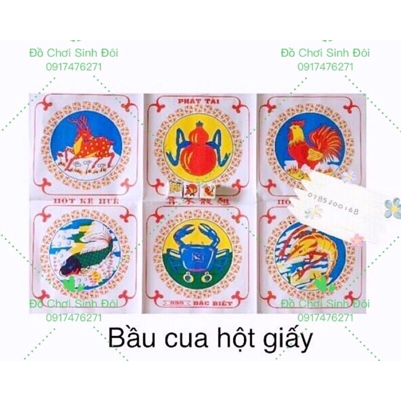 Cờ bầu cua súc sắc giấy