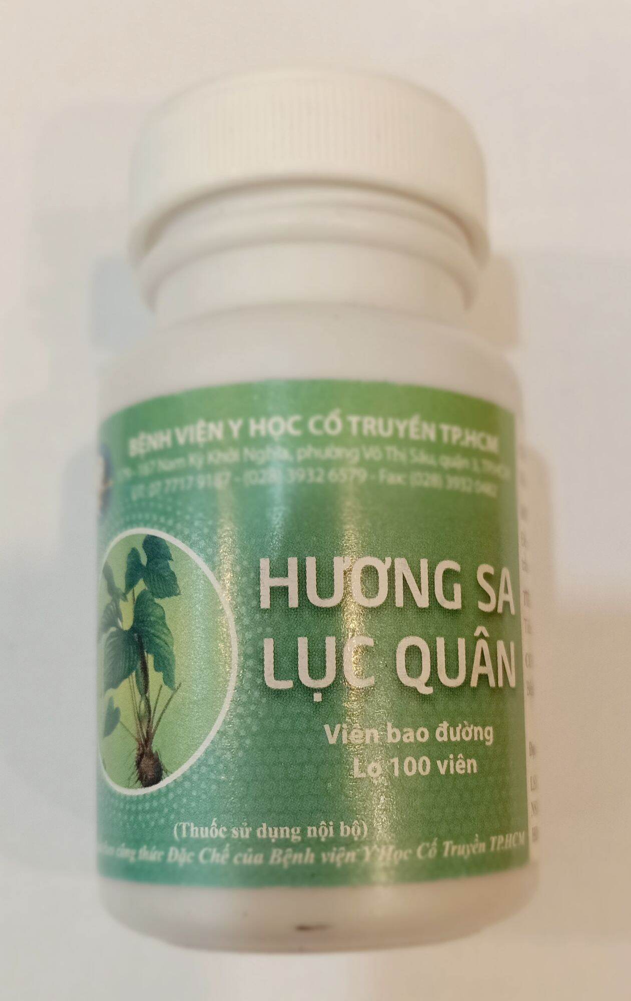 Hương xa lục quân - viêm đại tràng phân nát -bv yhọc cổ truyền tp.hcm -lọ 100 viên