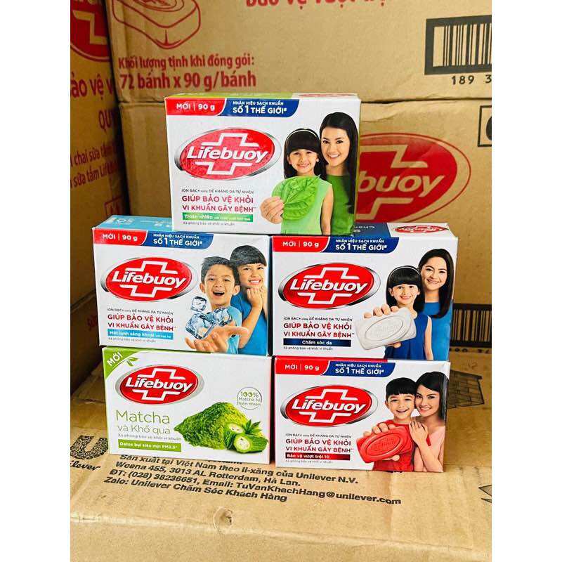  Xà Bông Cục Lifebuoy 90g 125g Đủ Mùi 