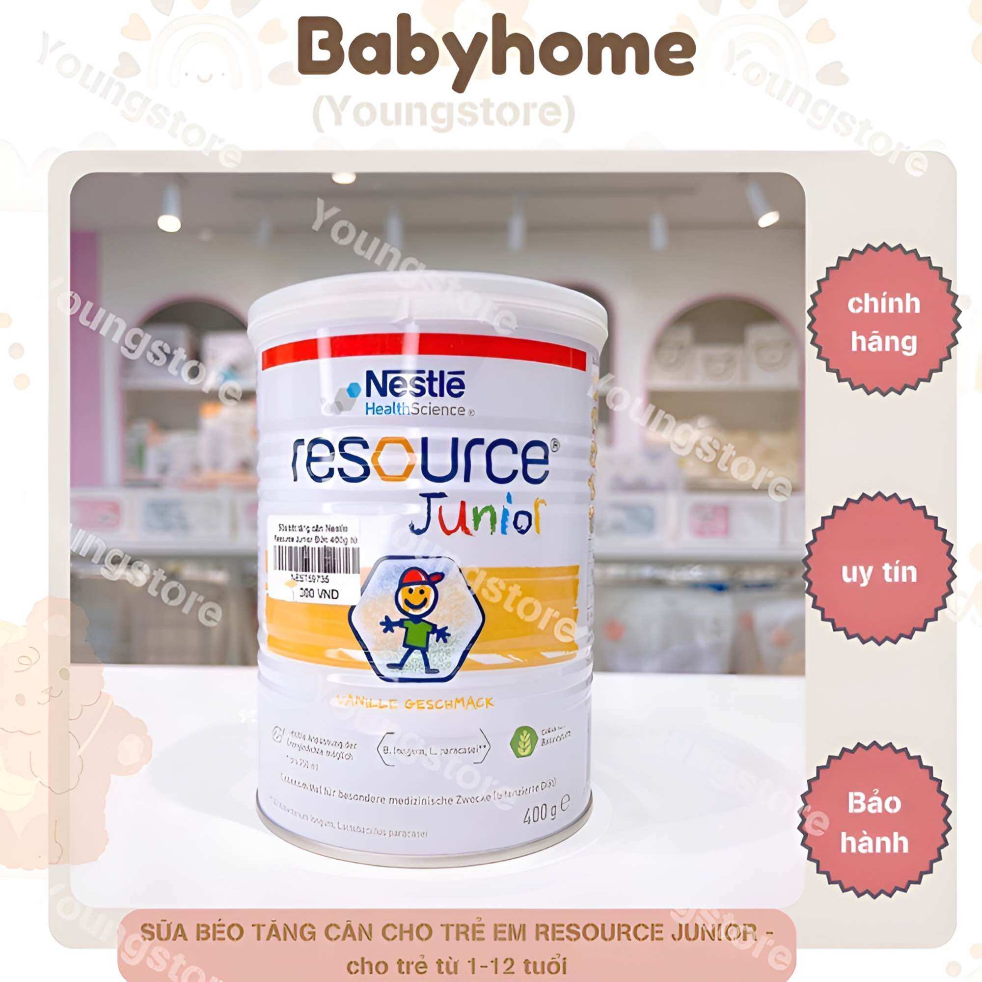Sữa béo tăng cân cho trẻ em resource junior - cho trẻ từ 1-12 tuổi.