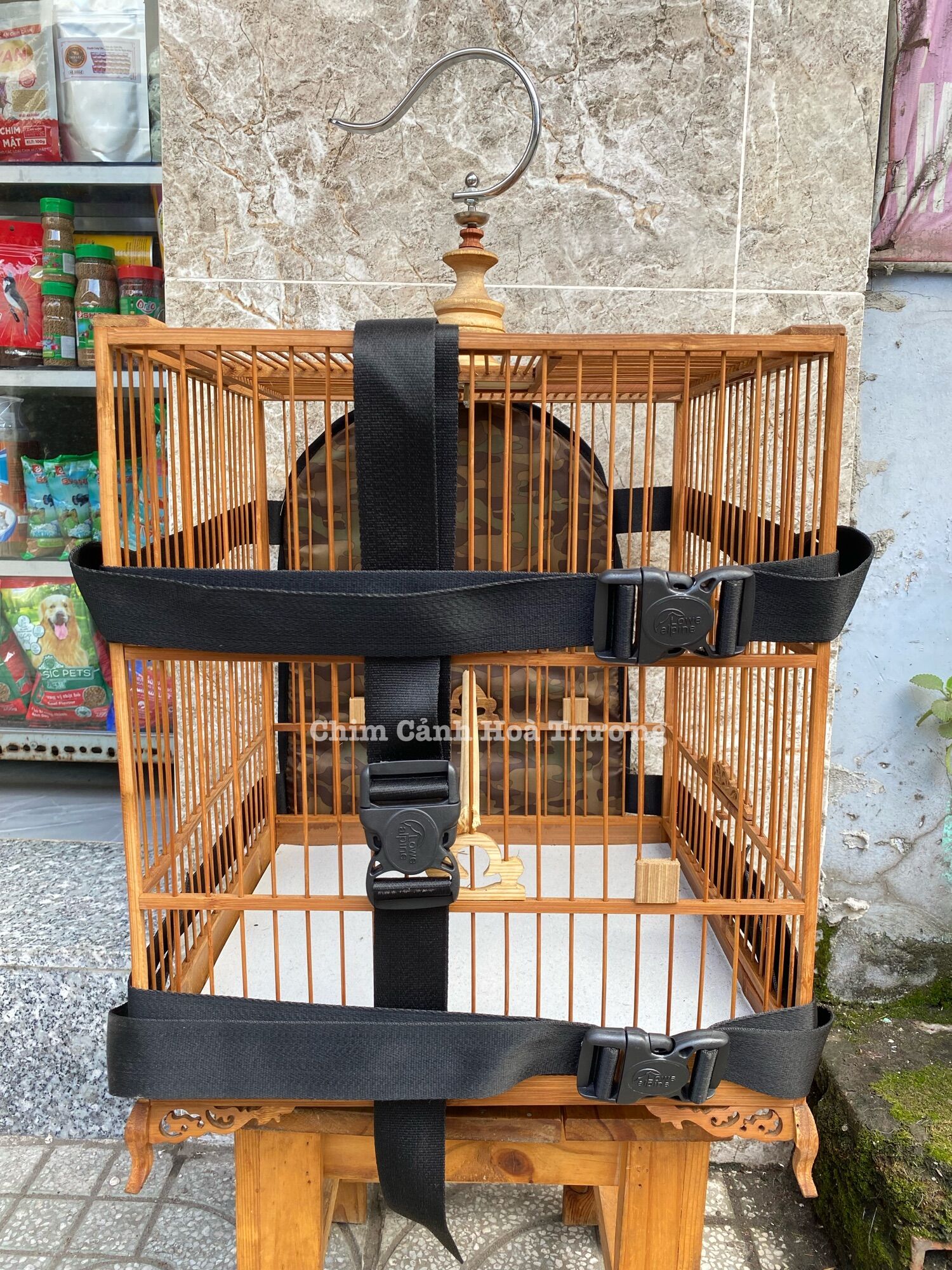 Balo đeo lồng chim - đeo được cho cả lồng vuông, lồng tròn, lồng lửa