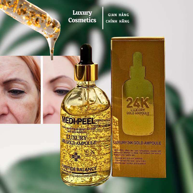SERUM TINH CHẤT VÀNG MEDI PEEL LUXURY 24K GOLD AMPOULE (Date mới ) - HÀN QUỐC