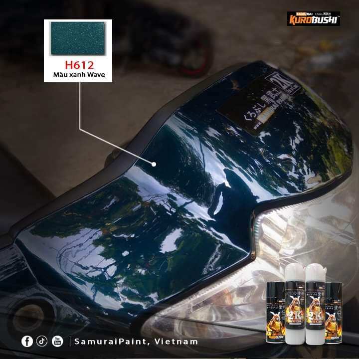 Sơn Samurai H612* màu xanh nhớt WAVE