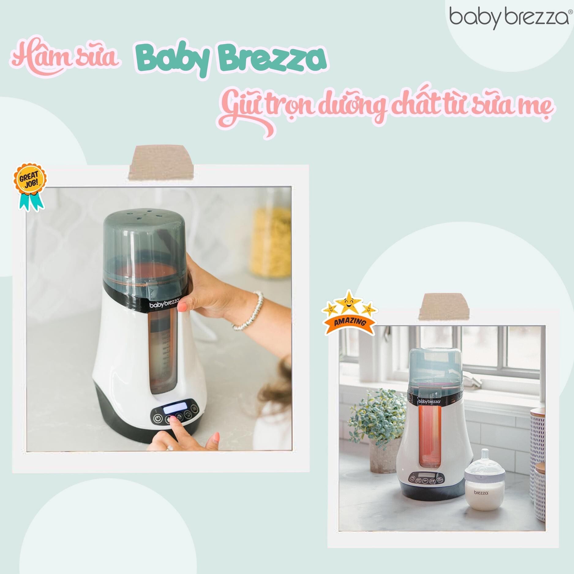 Máy hâm sữa Baby Brezza chính hãng
