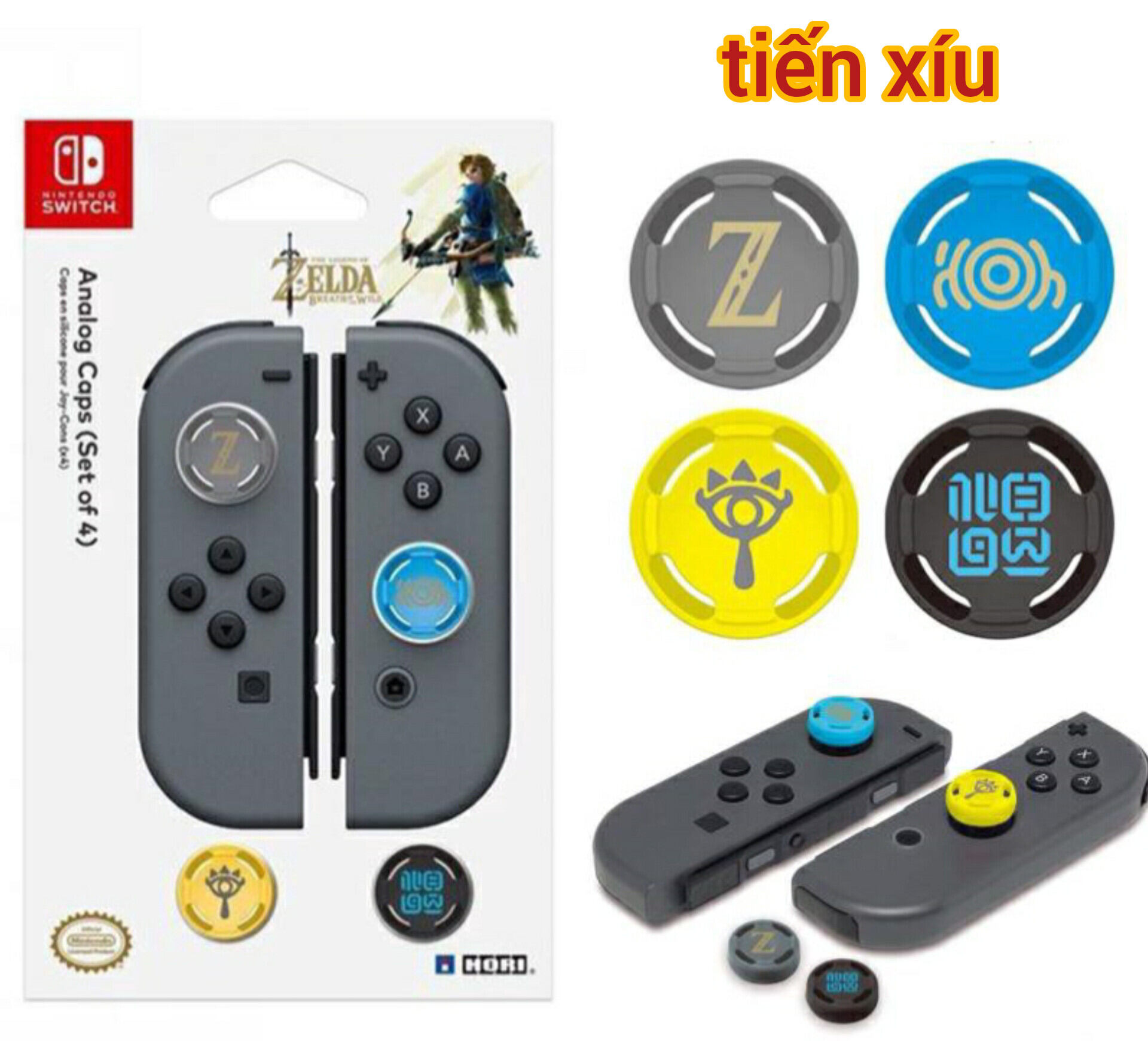 Núm bọc Joycon Nintendo Switch Oled v1 v2 Lite mẫu Zelda chụp cần analog nintendo switch núm bọc zelda bộ 4 cái cho máy game SteamDeck Nintendo Switch