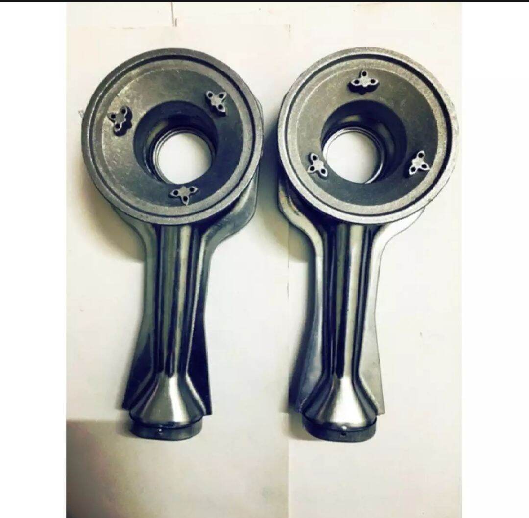 Combo 1 đôi họng điếu inox kèm mâm chia lửa nhôm bếp gas đôi